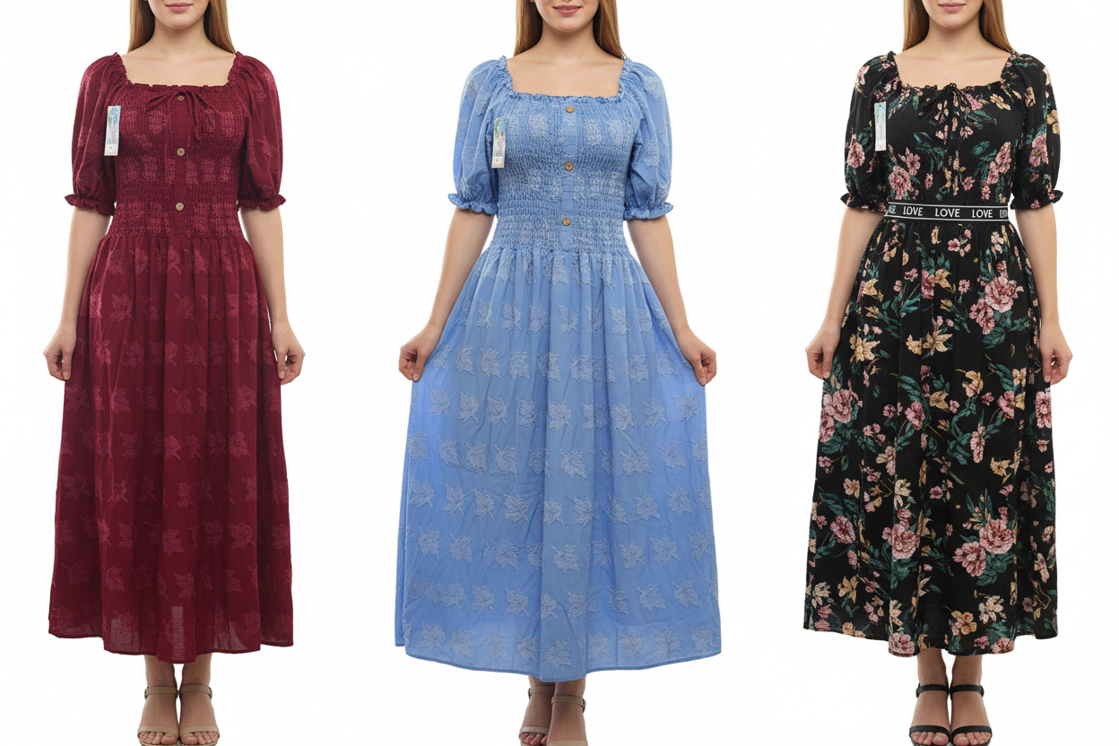 Woman dresses