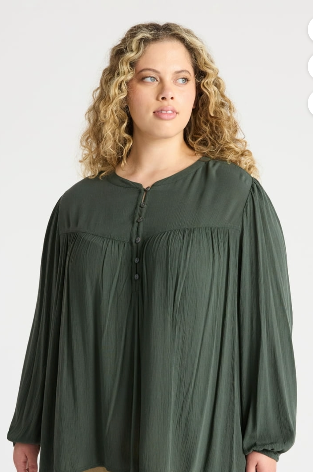 Terra & Sky Women’s Plus Peasant Blouse with Long Sleeves, Sizes 0X-5X